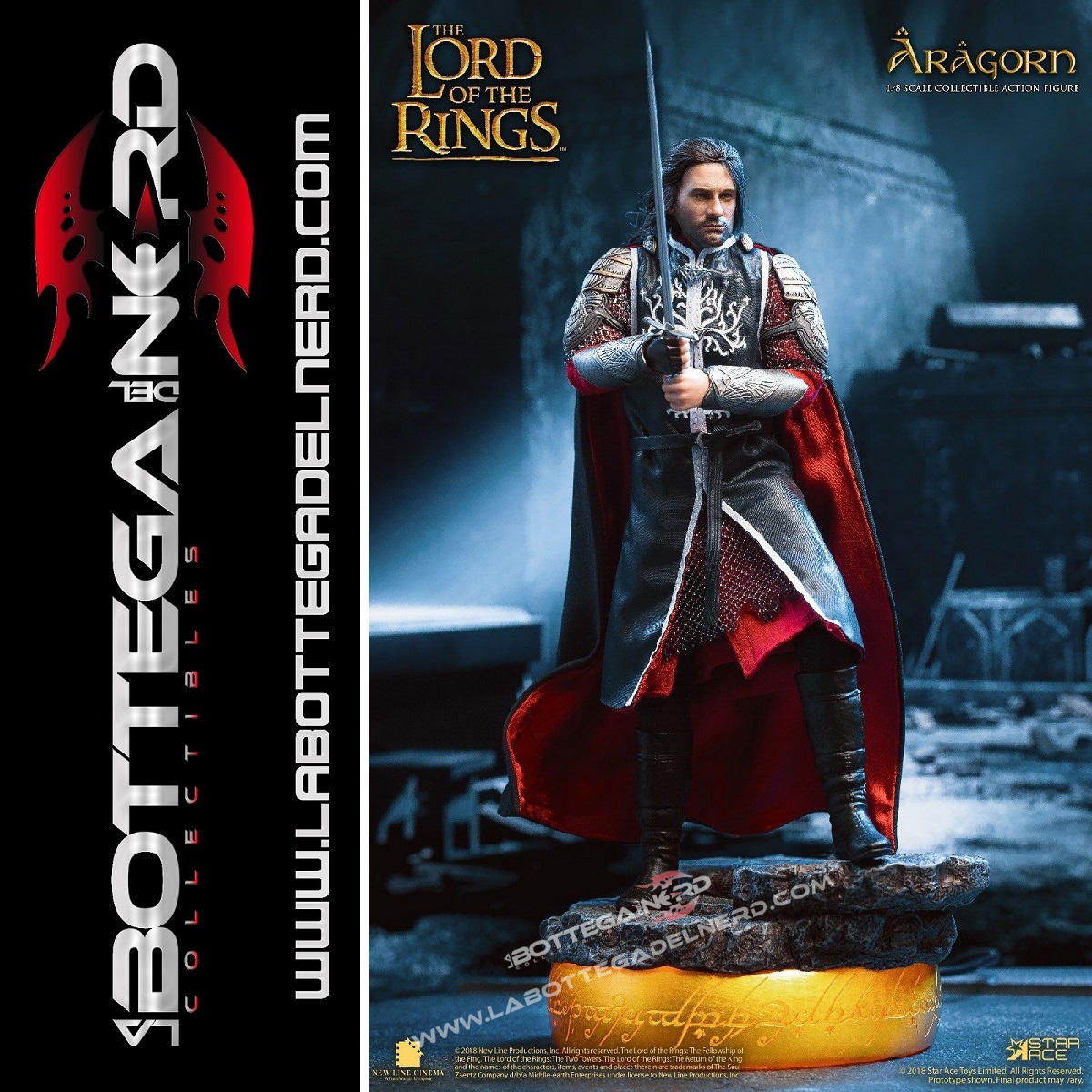 Aragorn 29 Lord of the Rings - Real Master Deluxe Action Figure Aragon 2.0 29cm