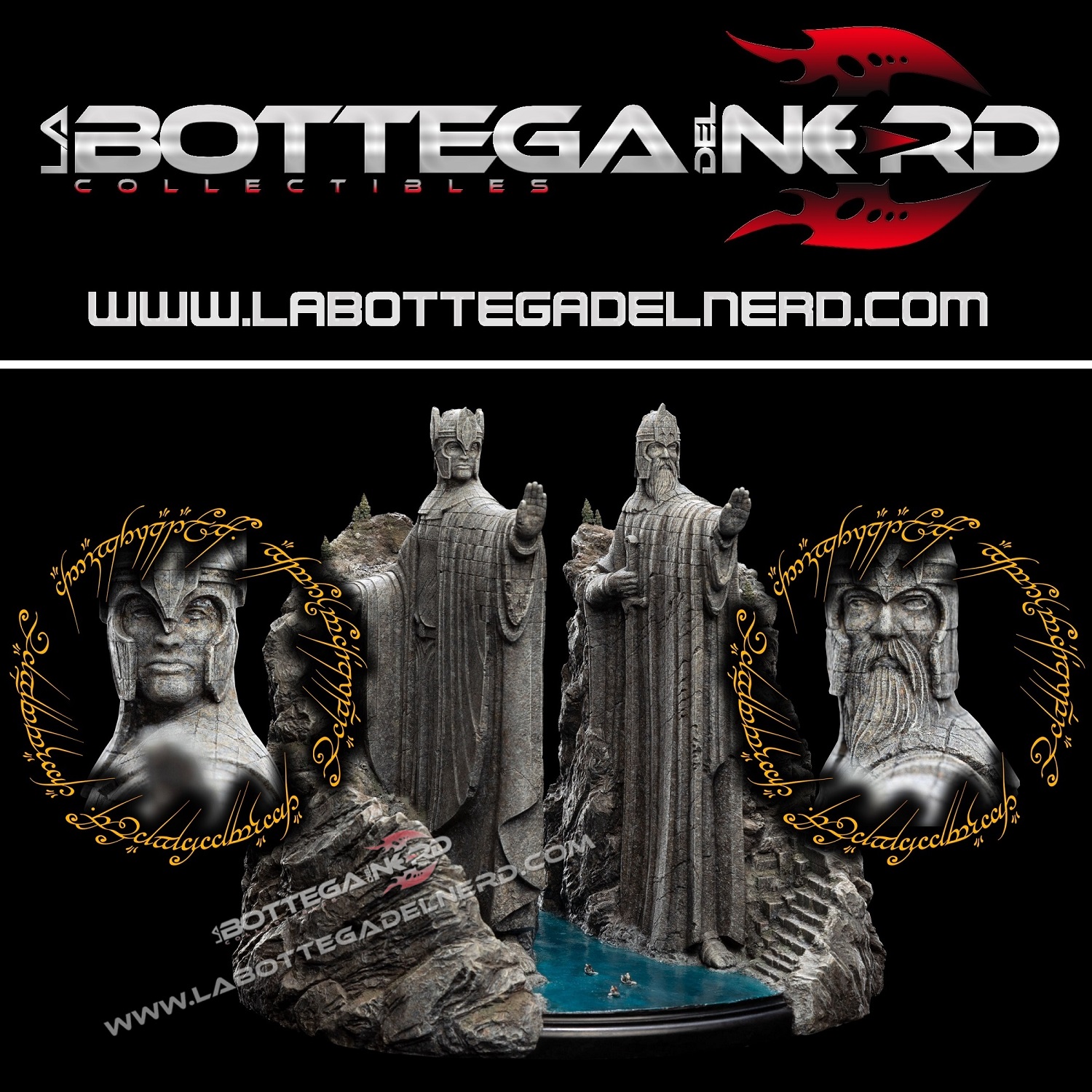 Argonath 1 The Lord of the Rings - Statue Diorama The Argonath Environment 35cm