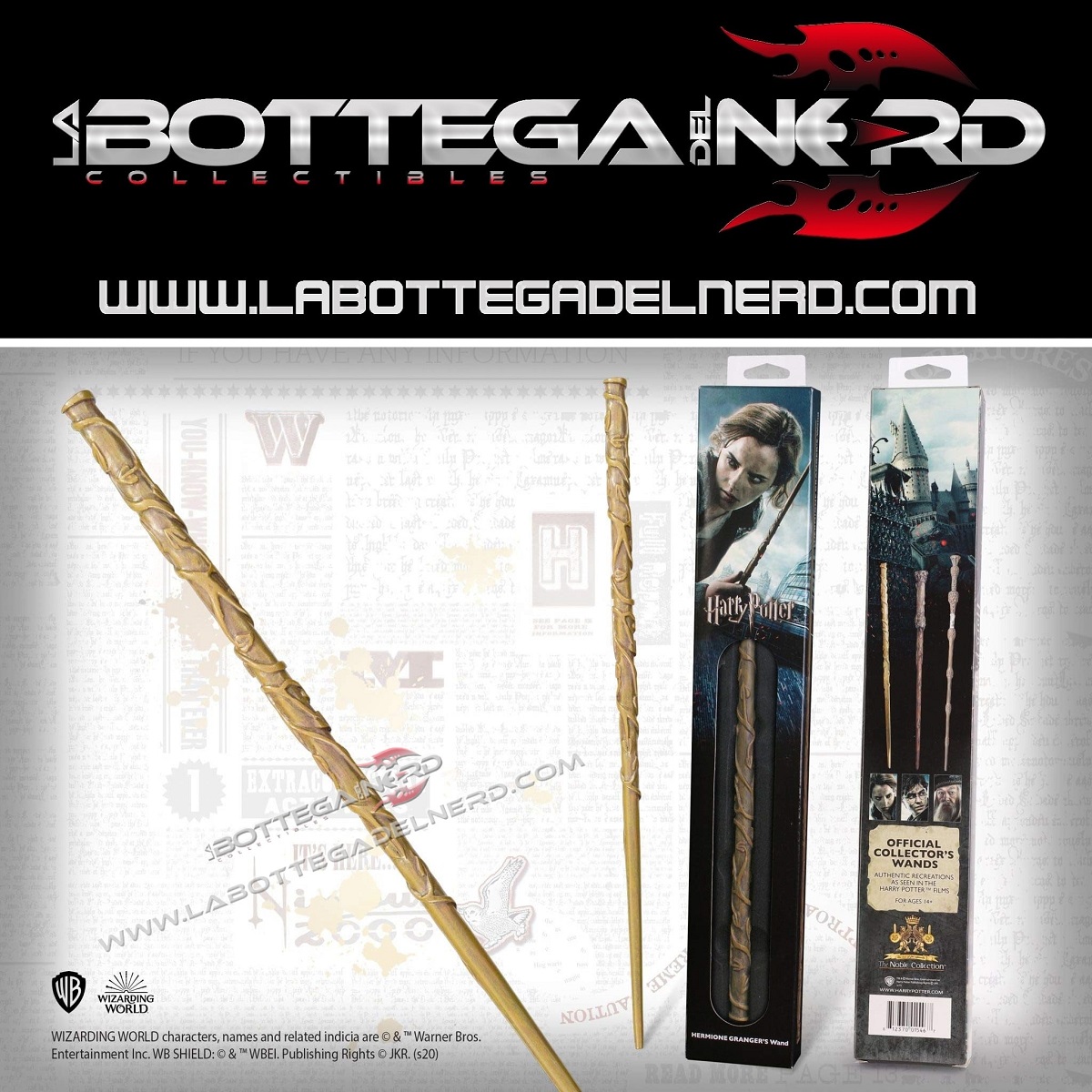 Bacchetta Blister 1 HARRY POTTER- Bacchetta magica di Hermione Granger (Blister)
