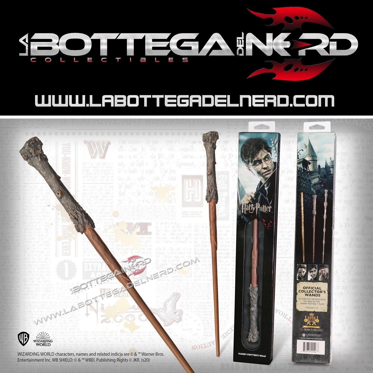 Bacchetta Blister 3 HARRY POTTER- Bacchetta magica di Harry Potter (Blister)