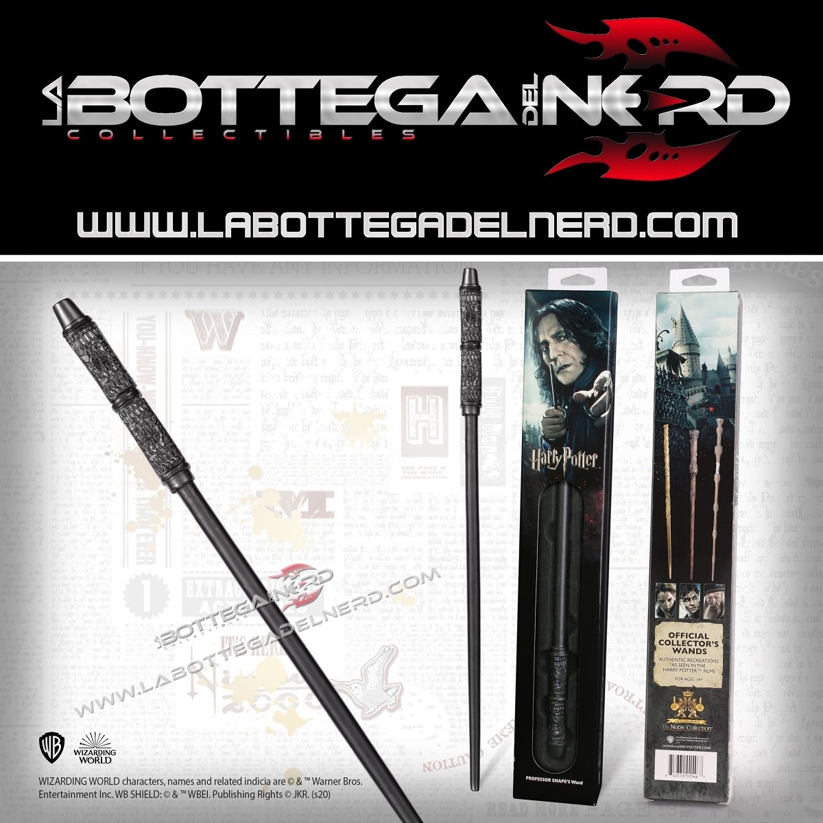 Bacchetta Blister 5 HARRY POTTER- Bacchetta magica di Severus Piton (Blister)