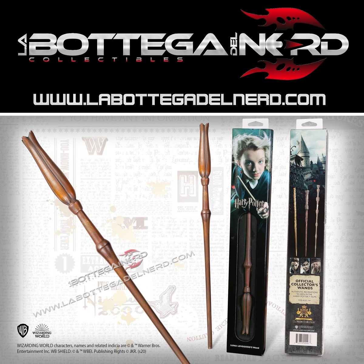 Bacchetta Blister 7 HARRY POTTER- Bacchetta magica di Luna Lovegood (Blister)