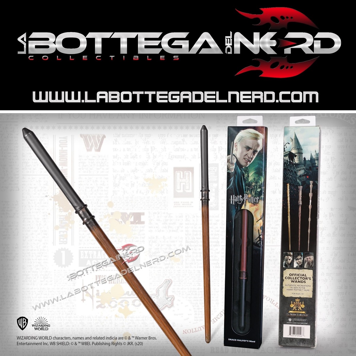 Bacchetta Blister 8 HARRY POTTER- Bacchetta magica di Draco Malfoy (Blister)