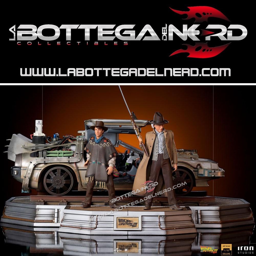 Delorean 127 Back to the Future III - Art Scale Statues 1/10 Full Set Deluxe 57cm