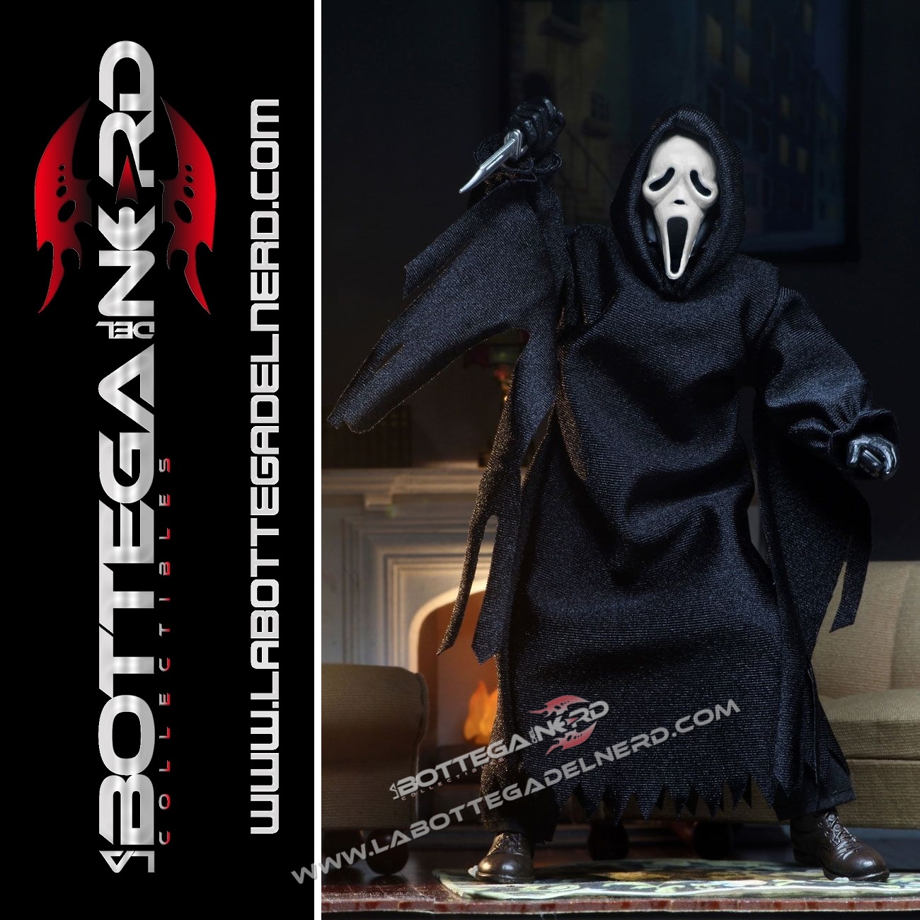 Ghostface 1 SCREAM - Retro Action Figure Ghostface (Updated) 20cm