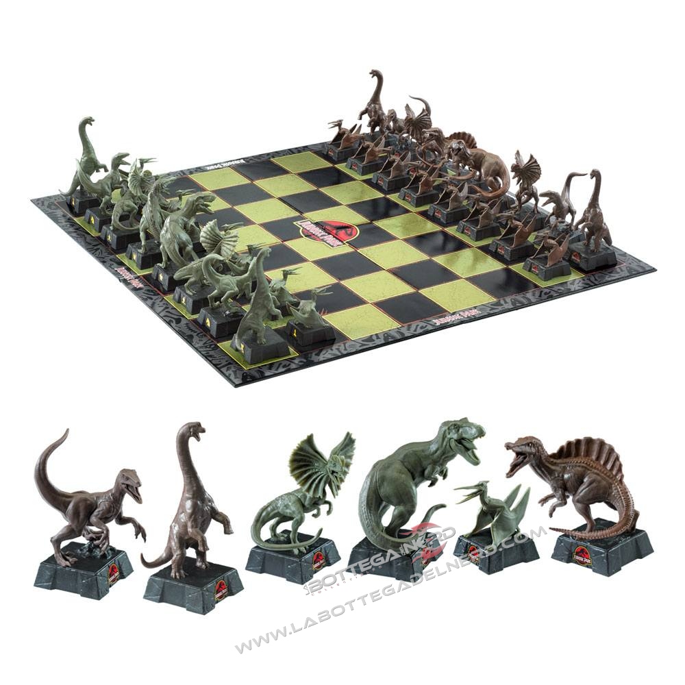 Jurassic 82 Jurassic Park - Chess Set Dinosaurs (Scacchiera)