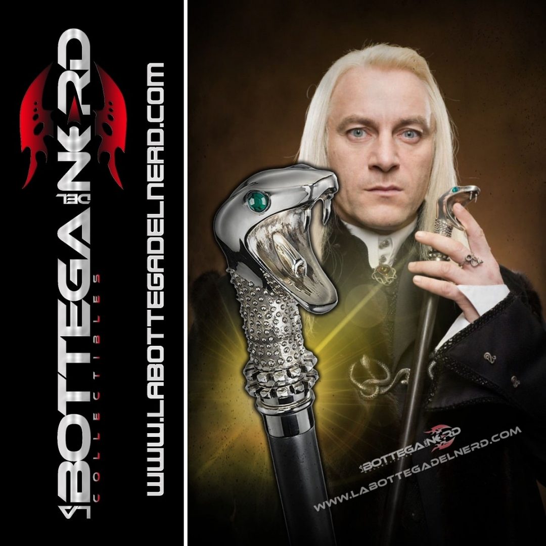 Lucius Malfoy 8 Harry Potter - Bacchetta di Lucius Malfoy Deluxe con bastone
