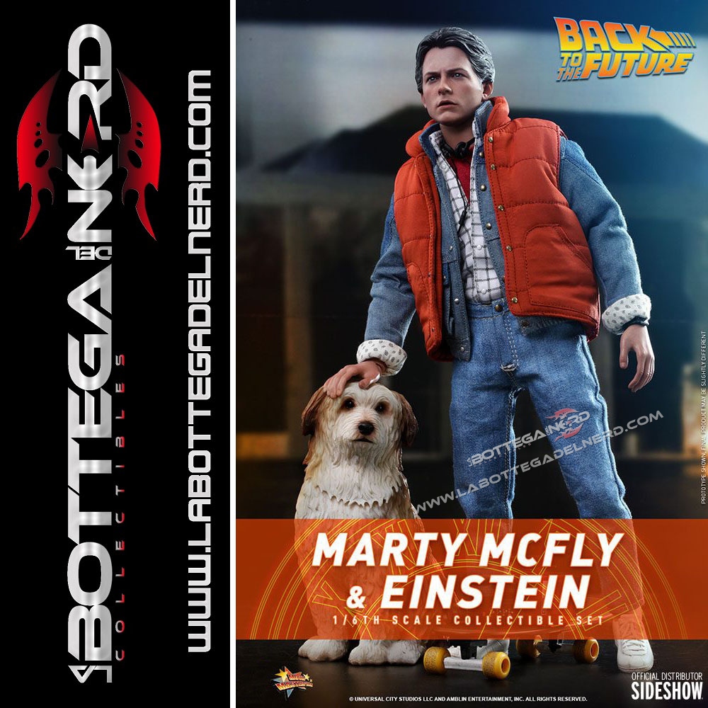Marty 43 Back To The Future - Action Figures Marty McFly & Einstein Exclusive 28cm