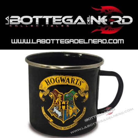 TAZZA IN METALLO SMALTATO - Harry Potter logo Hogwarts
