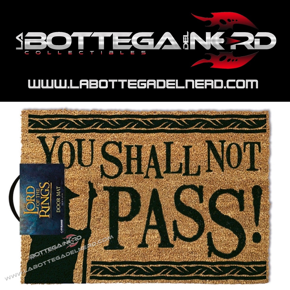 Tappeto 22 ZERBINO IN FIBRA – Gandalf "Tu Non Puoi Passare