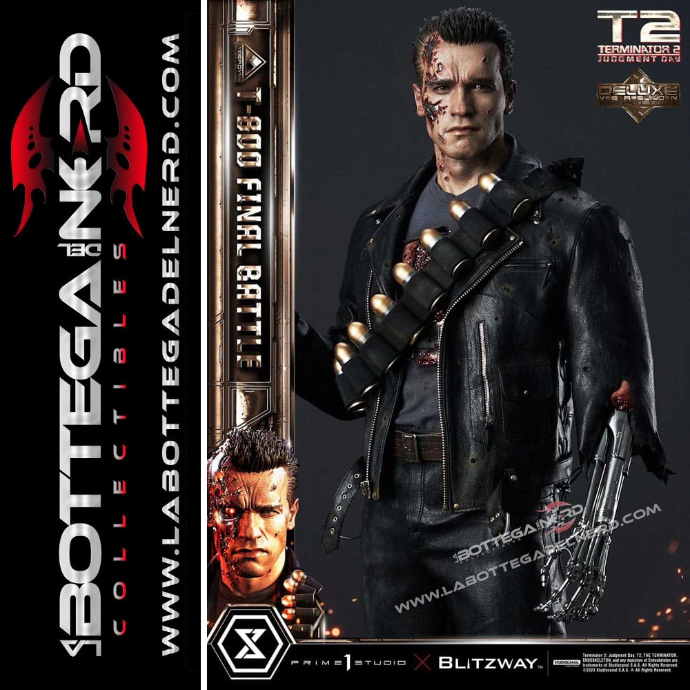Termi 185 Terminator 2 - Statue 1/3 T-800 Final Battle Deluxe Version 75cm