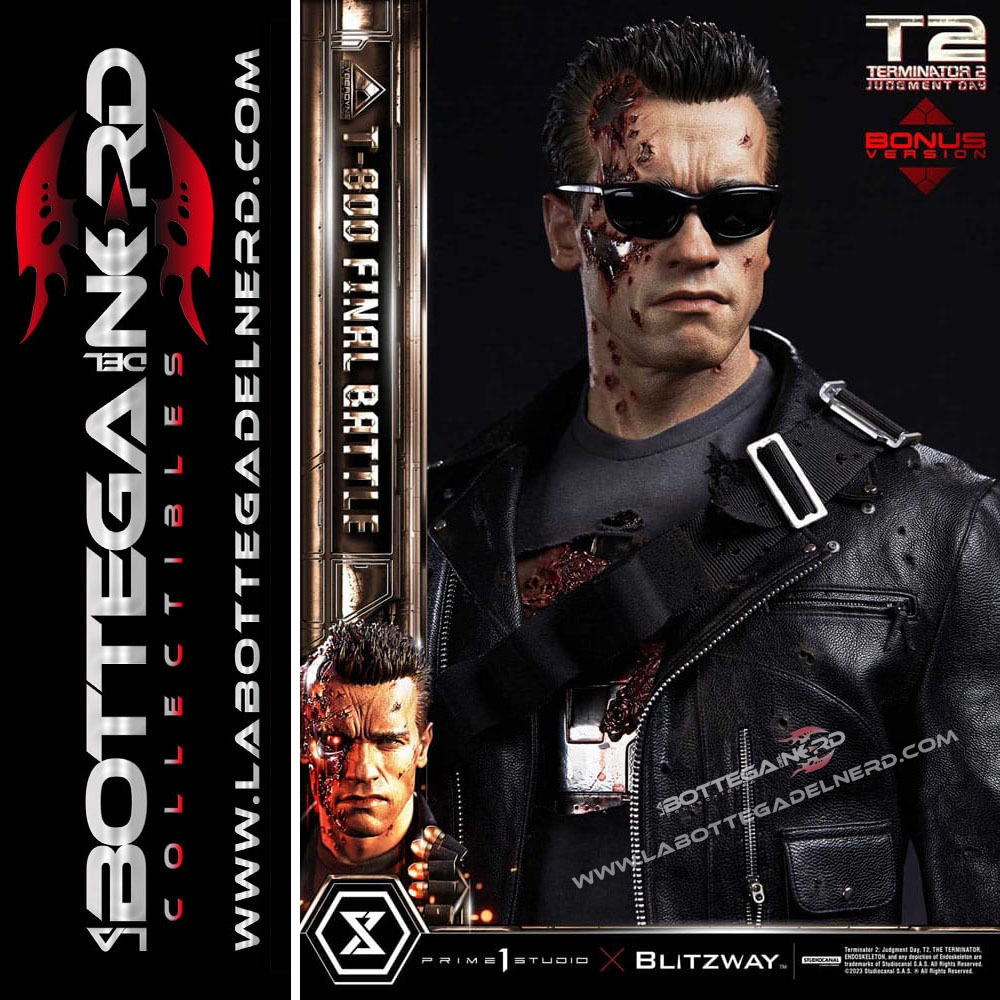Termi 199 Terminator 2 - Statue 1/3 T-800 Final Battle Deluxe Bonus Version 75cm