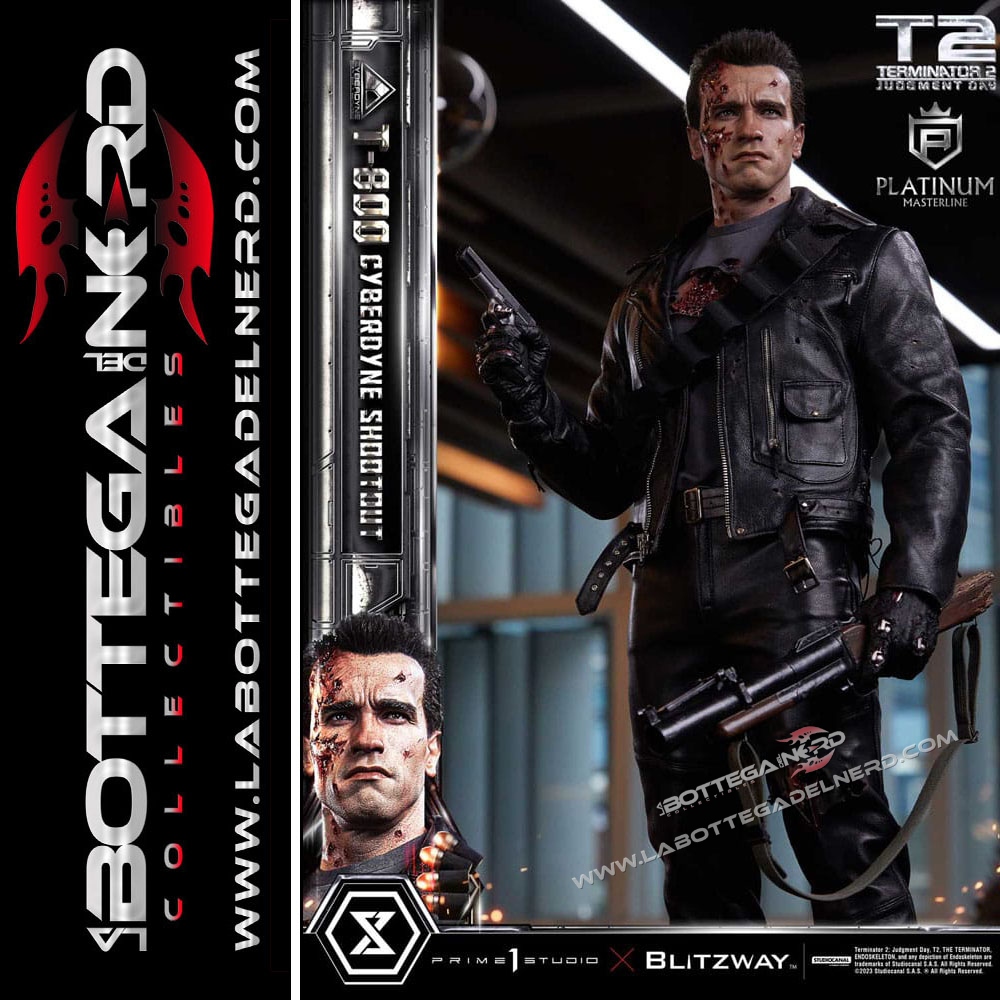 Termi 206 Terminator 2 - Statue 1/3 T-800 Final Battle Cyberdyne Shootout 75cm