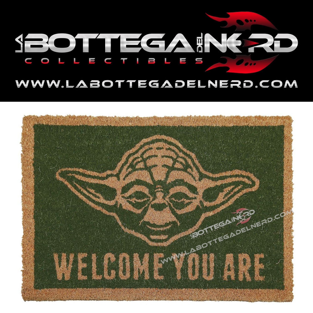 zerbino yoda 23 ZERBINO IN FIBRA – Star Wars “Yoda Welcome You Are” 40×60